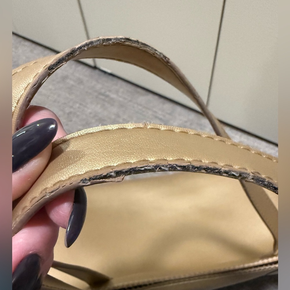 Neiman Marcus Gold Tote with Cut-Out Design - Picture 3 of 16